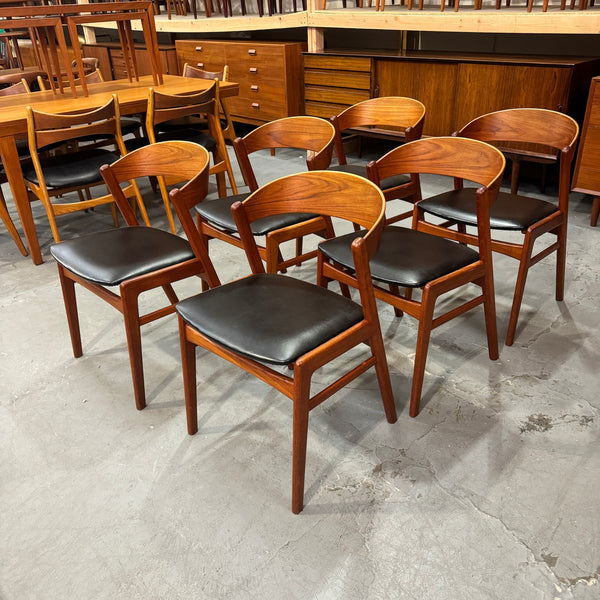 Danish Modern Dux set of 6 Teak Ribbon Dining Chairs