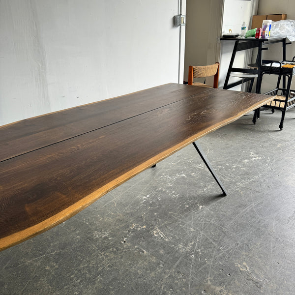 Square Roots 118" Long Live edge Vega Dining Table