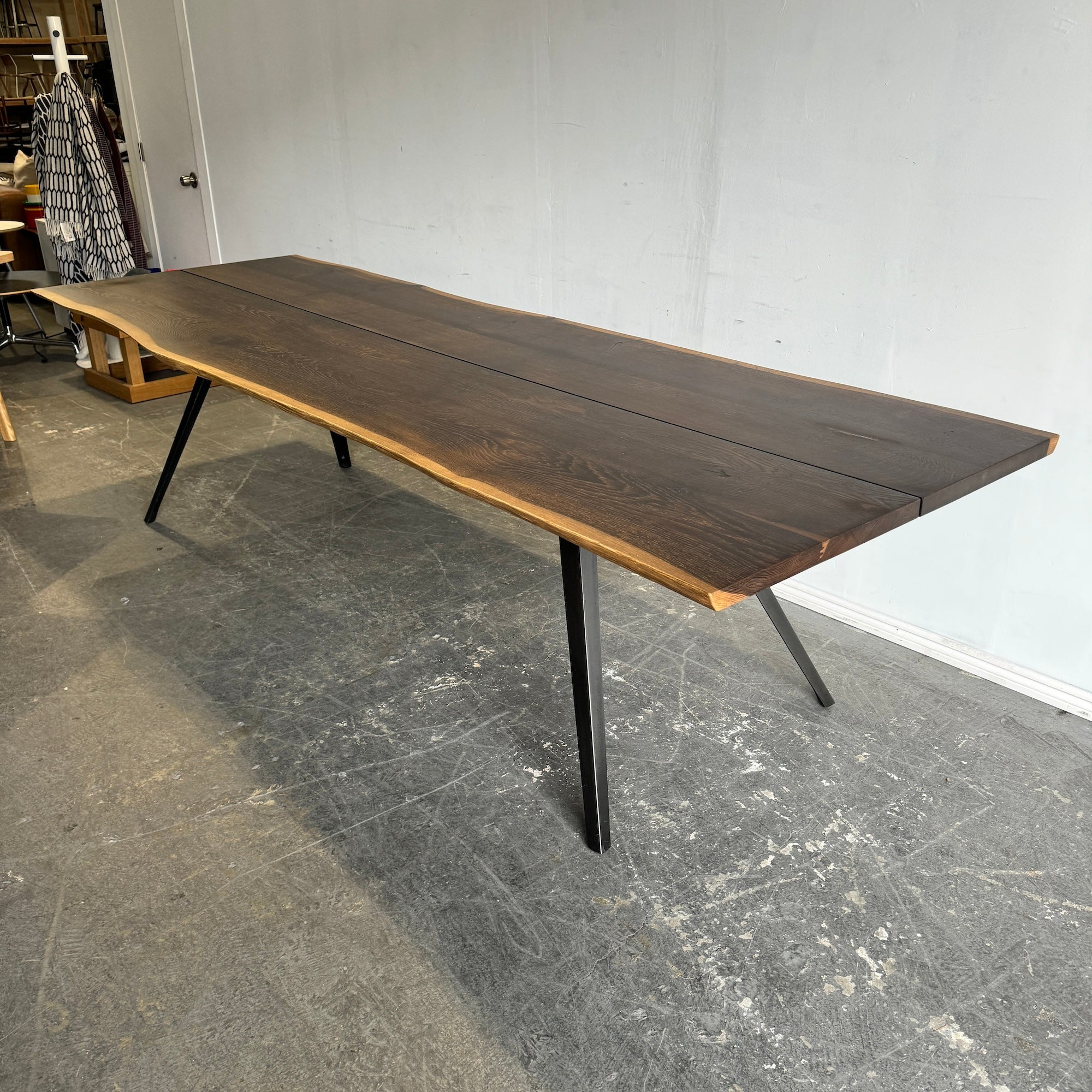 Square Roots 118" Long Live edge Vega Dining Table