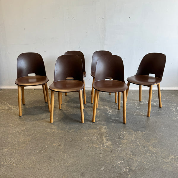 Emeco Alfi high set of 6 chairs by Jasper Morrison