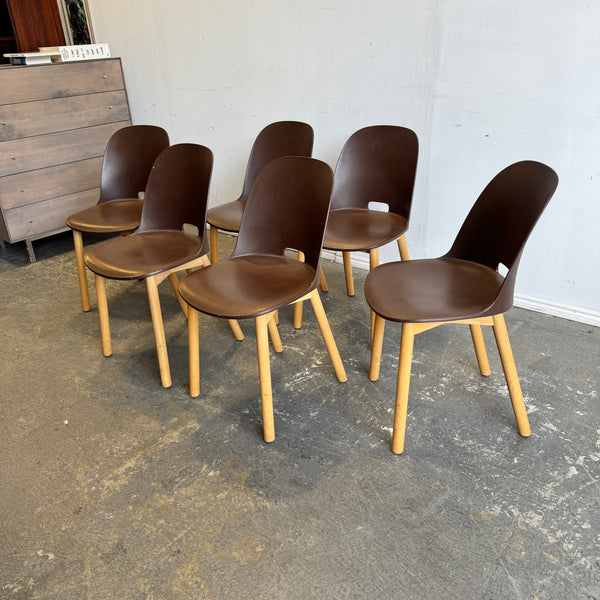 Emeco Alfi high set of 6 chairs by Jasper Morrison