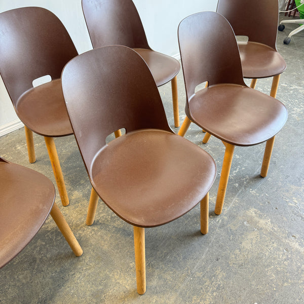 Emeco Alfi high set of 6 chairs by Jasper Morrison