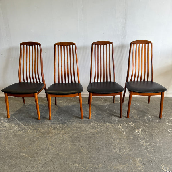 Danish Modern Set of 4 Dining Chairs by Preben Schou