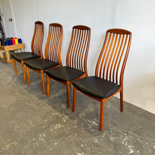 Danish Modern Set of 4 Dining Chairs by Preben Schou