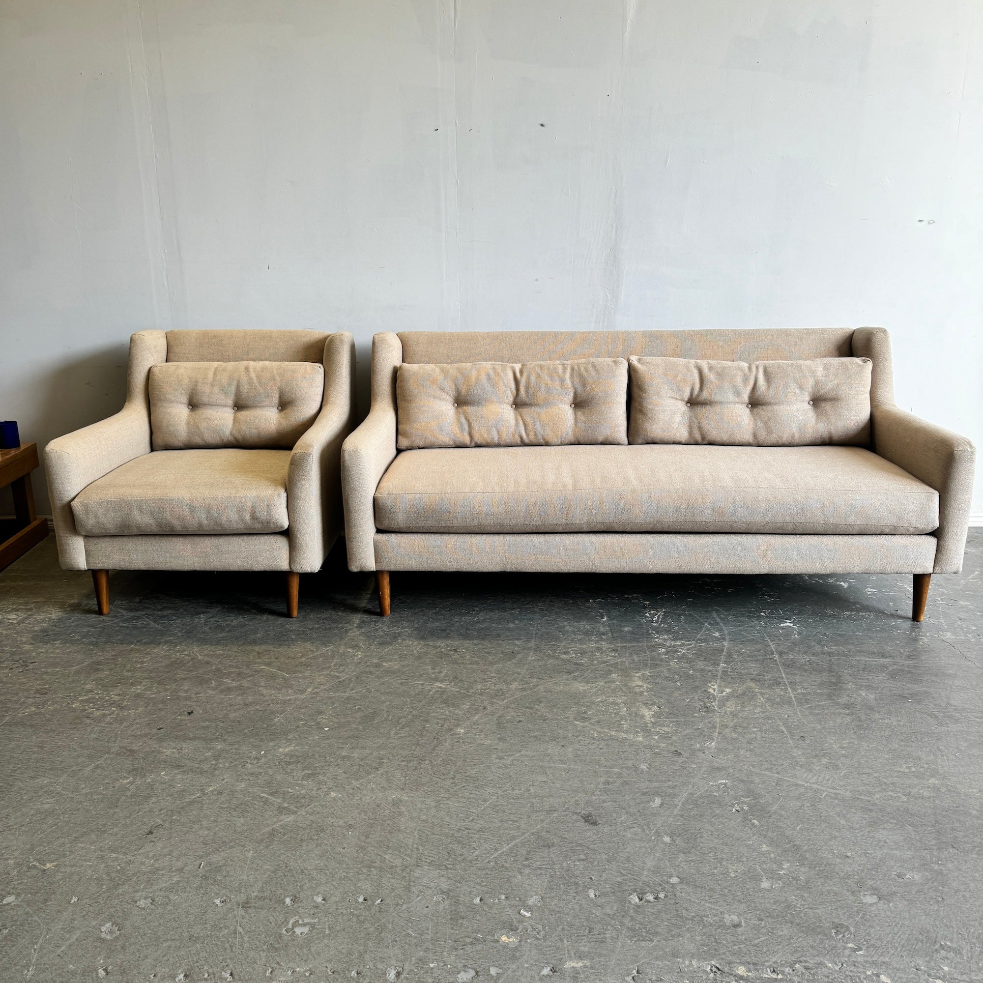 West Elm Crosby Sofa and lounge chair set