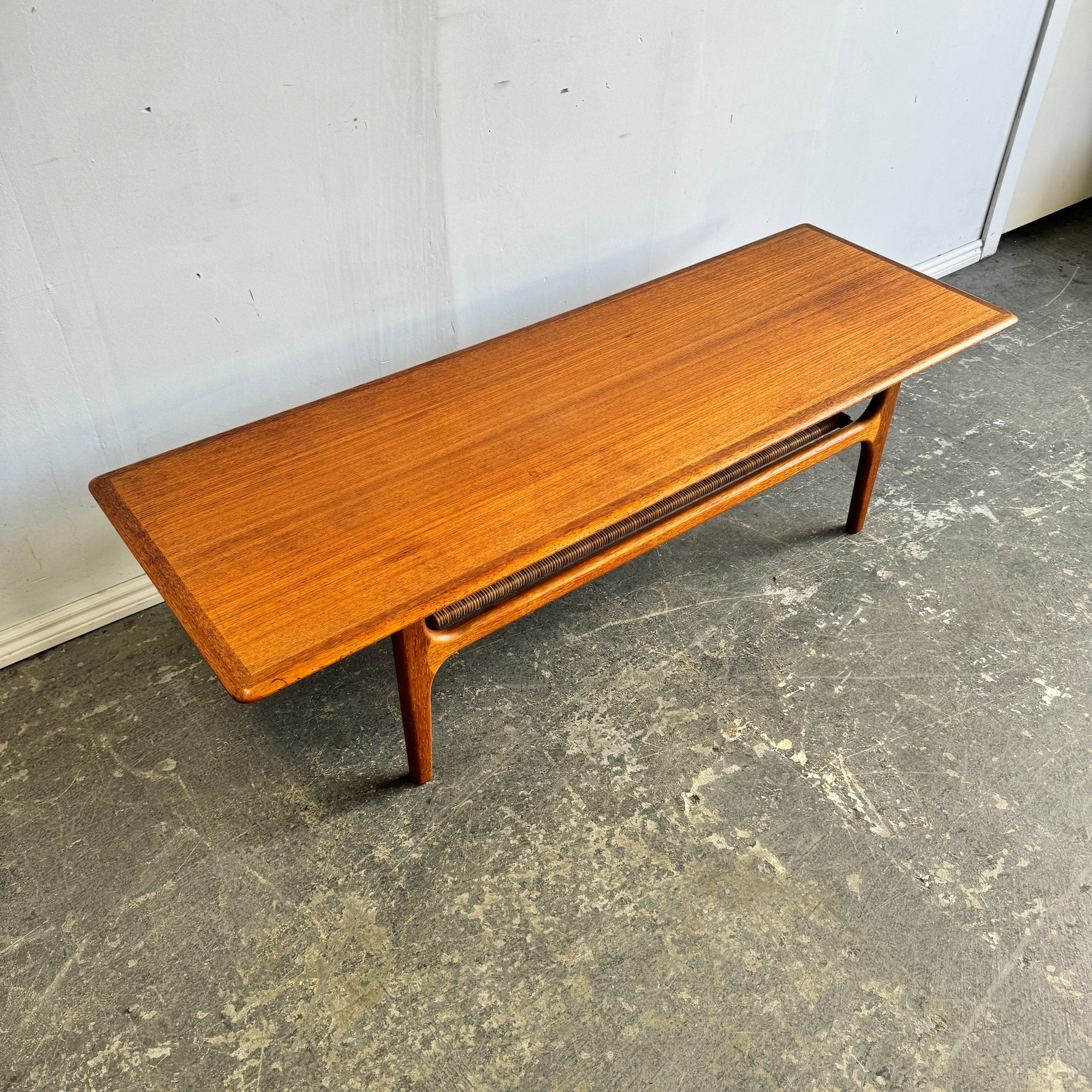 Danish Modern Trioh Teak Surfboard long Coffee Table