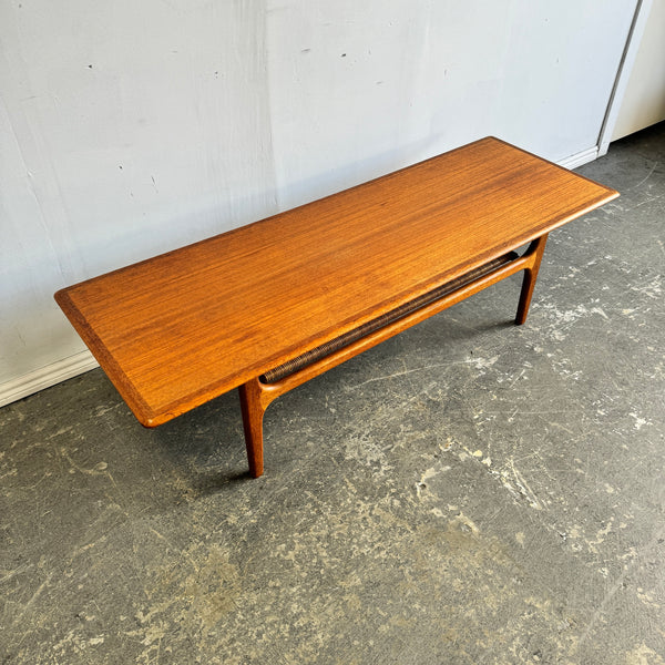 Danish Modern Trioh Teak Surfboard long Coffee Table