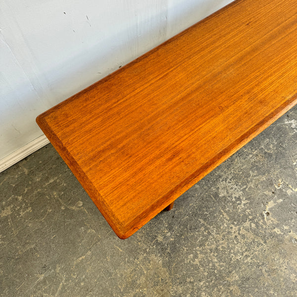 Danish Modern Trioh Teak Surfboard long Coffee Table