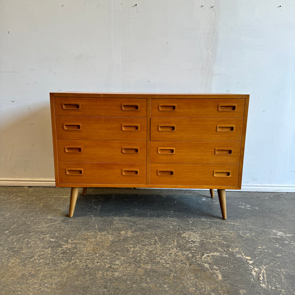 Danish Modern teak 8 drawer dresser by Carlo Jensen for Hundevad