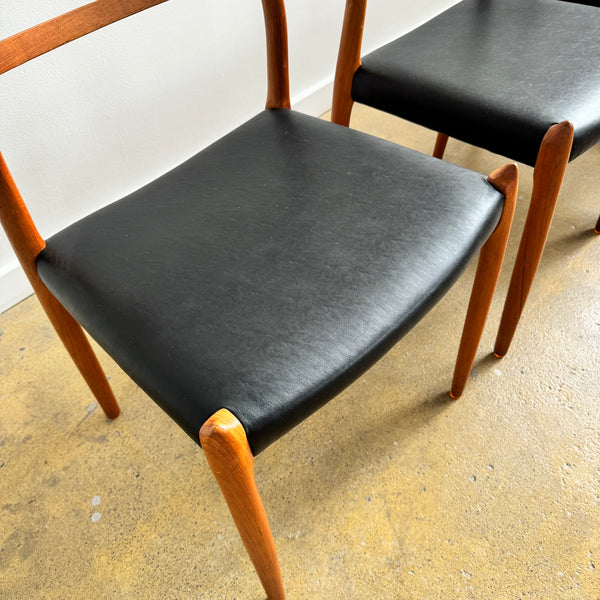 Danish Modern Niels Moller Model 78 Side Chair with Leather Seat