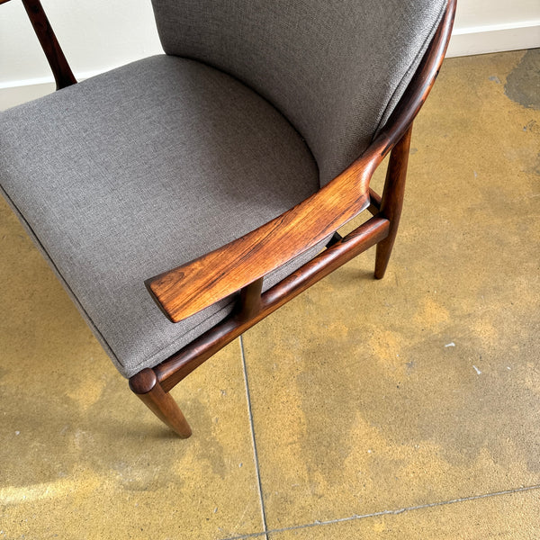 Danish Modern Rosewood Johannes Andersen 1960s Lounge Chair for C.F. Christensen