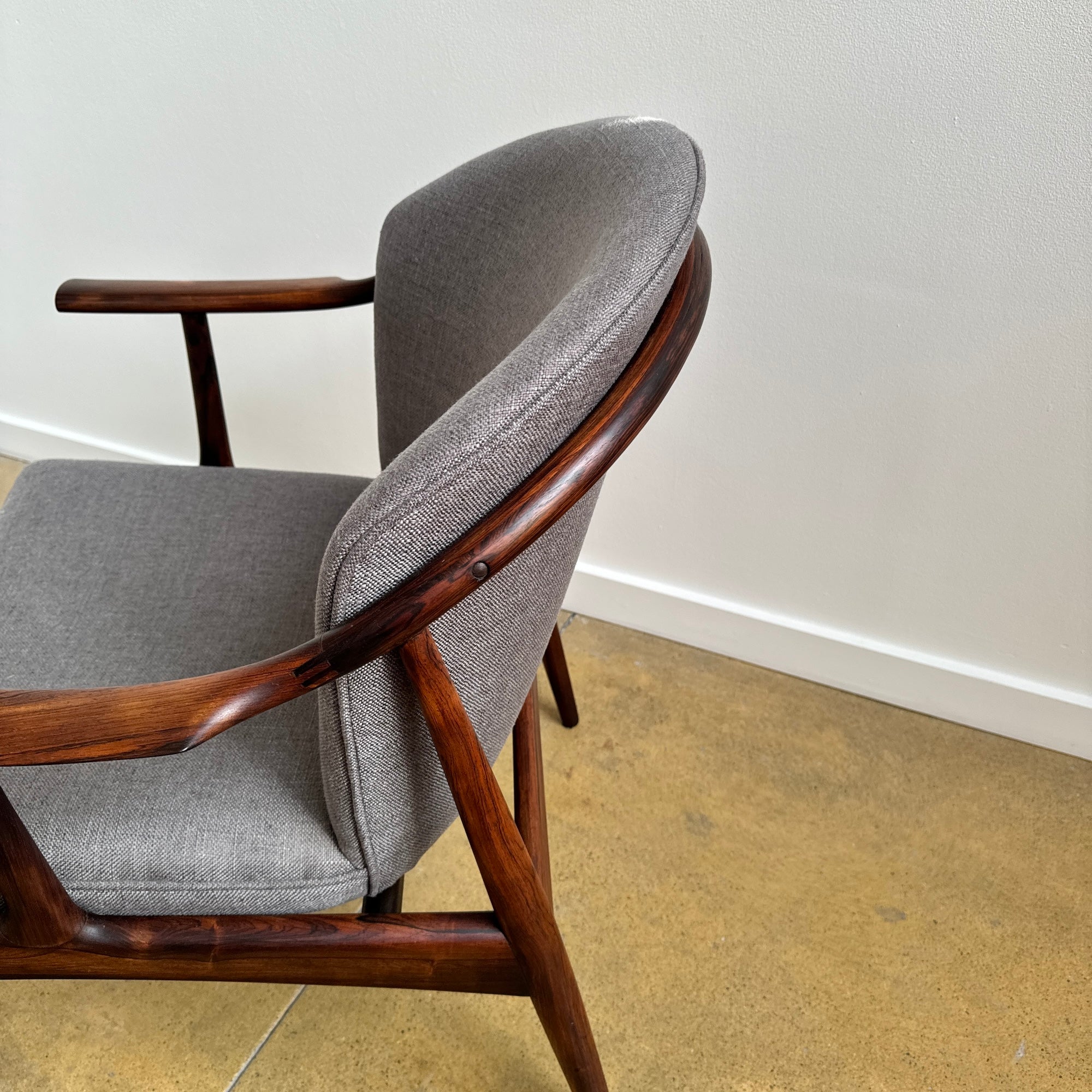 Danish Modern Rosewood Johannes Andersen 1960s Lounge Chair for C.F. Christensen