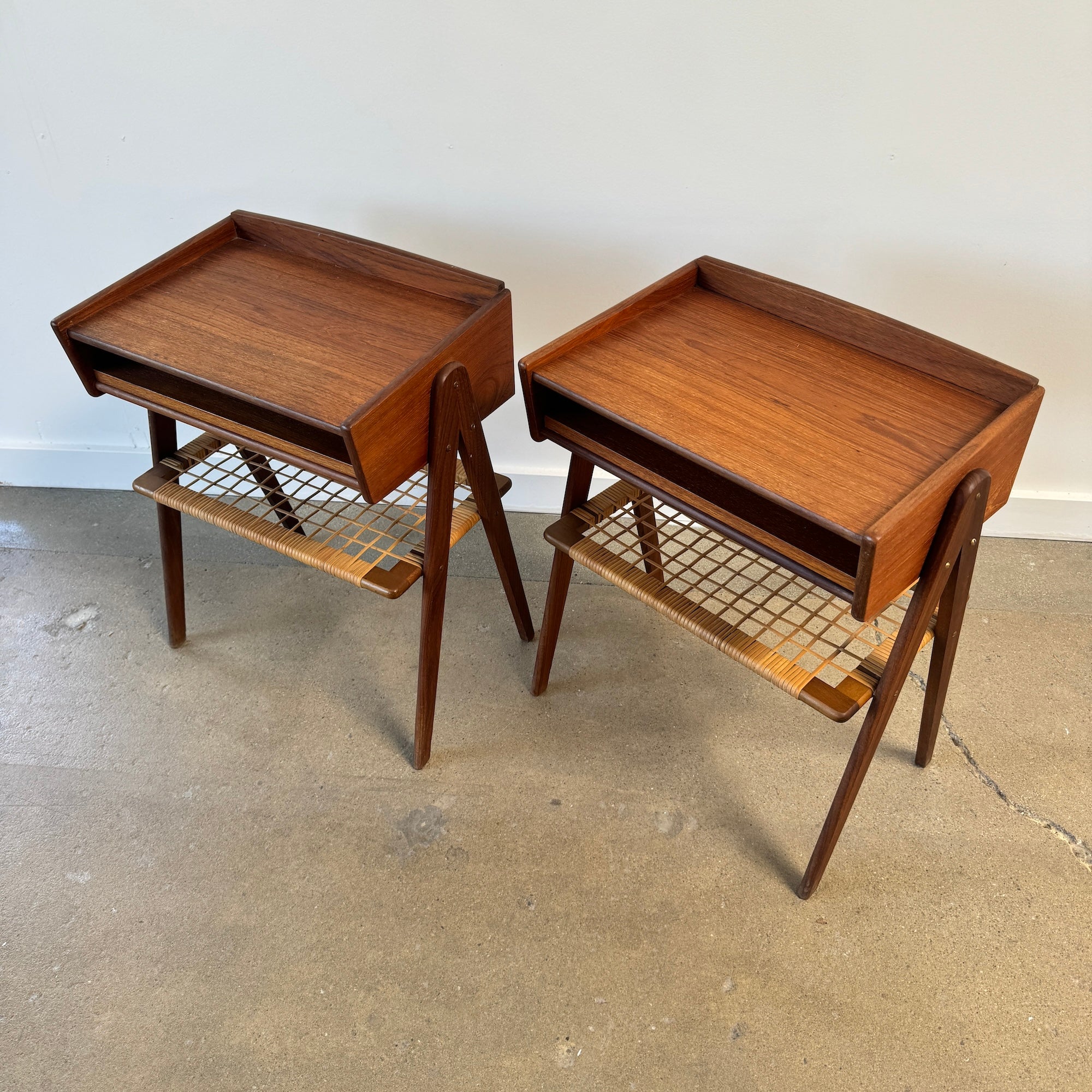 Danish Modern Teak pair Nightstands by Søren Rasmussen