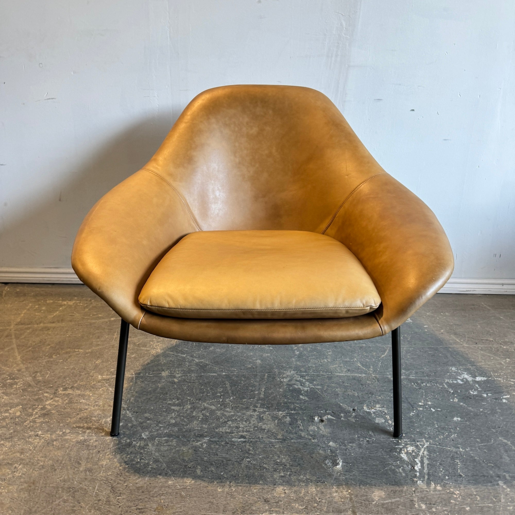 West Elm Rowan leather Lounge Chair