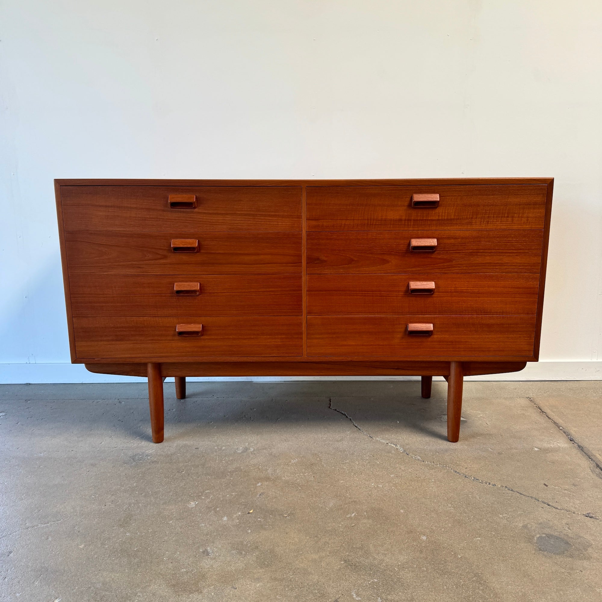 Danish Modern Rare Borge Mogensen 8 Drawer Teak Dresser for Søborg Møbelfabrik