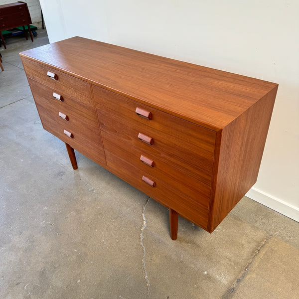 Danish Modern Rare Borge Mogensen 8 Drawer Teak Dresser for Søborg Møbelfabrik