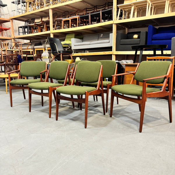 Danish Arne Vodder Set of Six Ella Dining Chairs