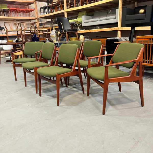 Danish Arne Vodder Set of Six Ella Dining Chairs