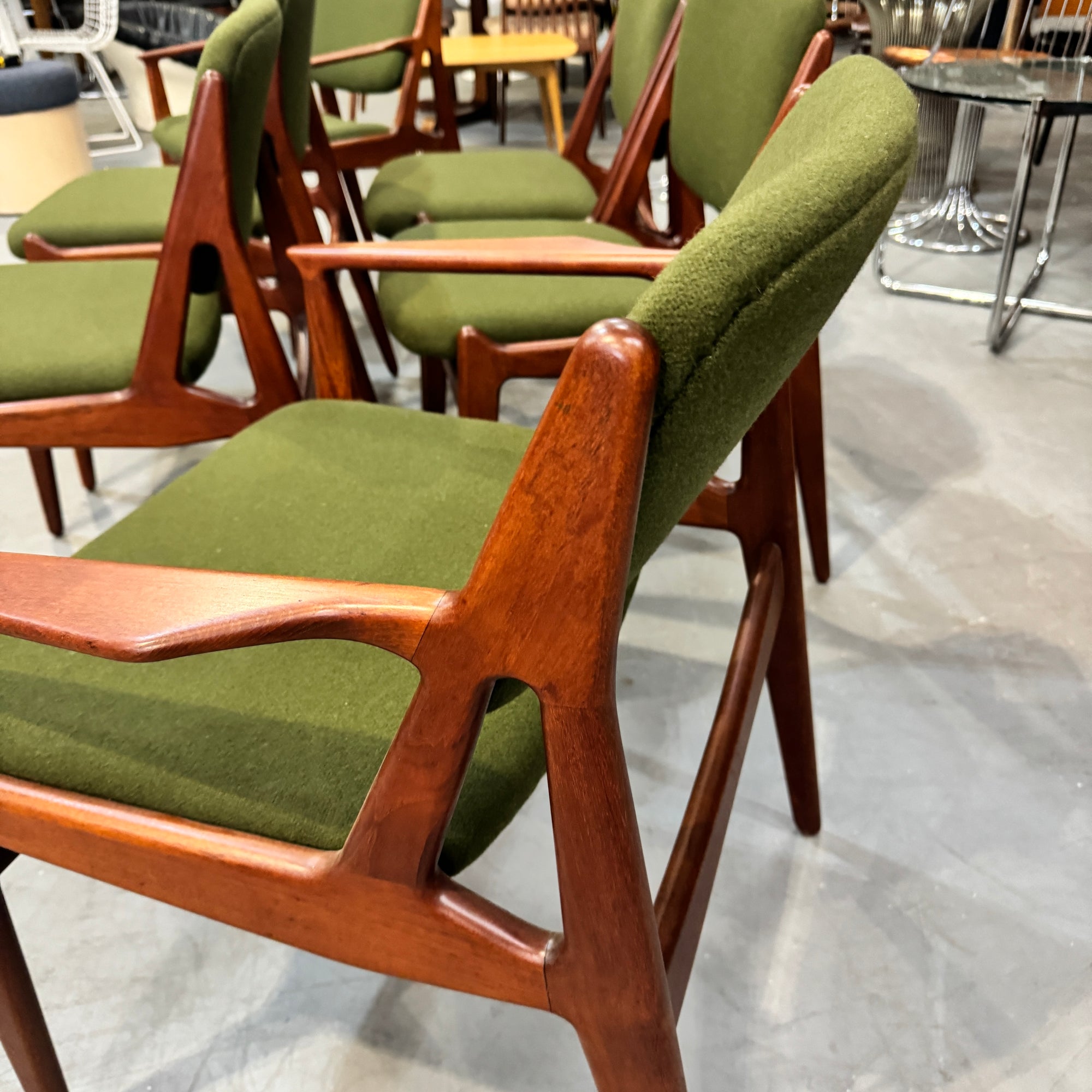 Danish Arne Vodder Set of Six Ella Dining Chairs