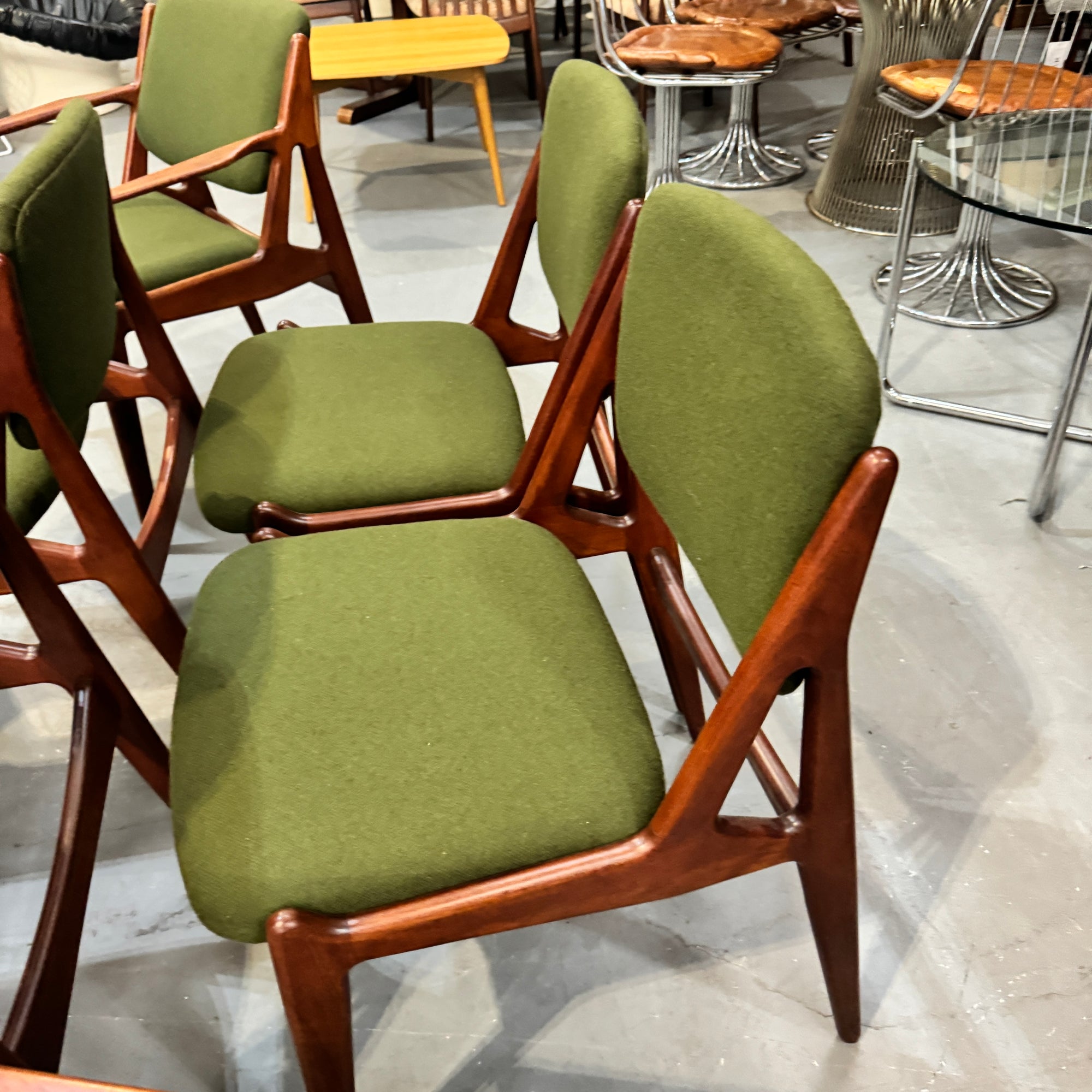 Danish Arne Vodder Set of Six Ella Dining Chairs