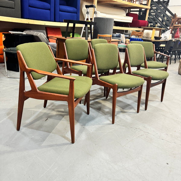 Danish Arne Vodder Set of Six Ella Dining Chairs