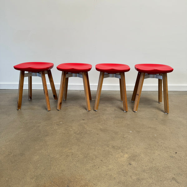 EMECO Su Small Stool with reclaimed wood by Nendo