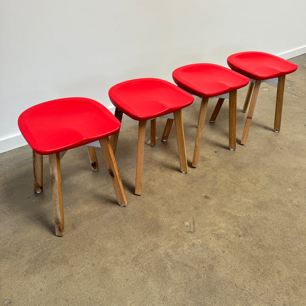 EMECO Su Small Stool with reclaimed wood by Nendo