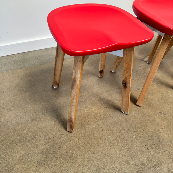 EMECO Su Small Stool with reclaimed wood by Nendo