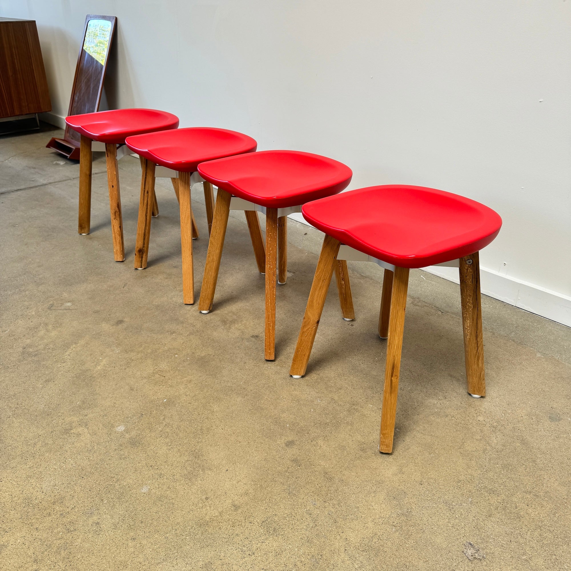 EMECO Su Small Stool with reclaimed wood by Nendo