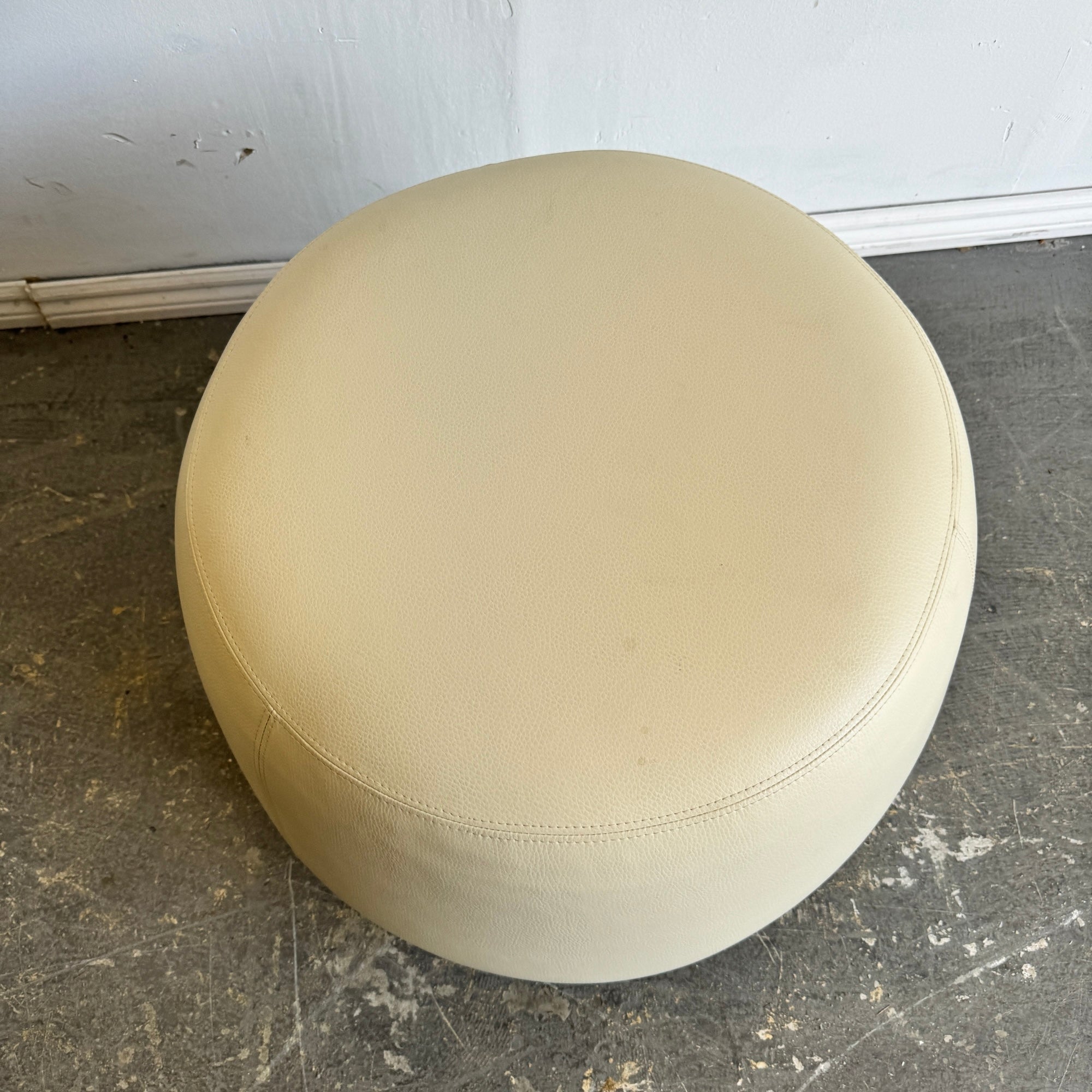 Bernhardt Design Apel Leather ottoman/ Pouf