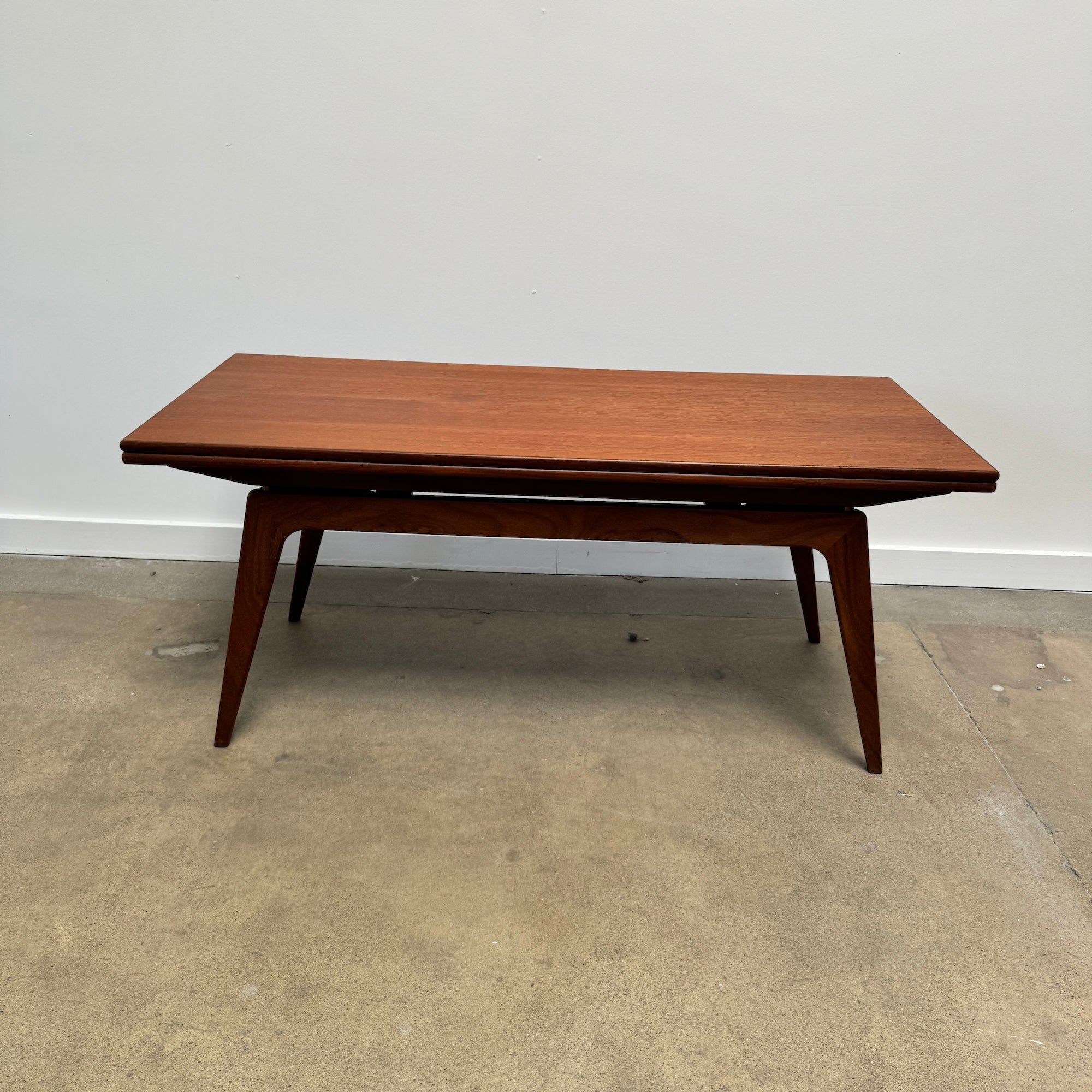 Danish Modern Teak Copenhagen Coffee Table convertible to Dining Table