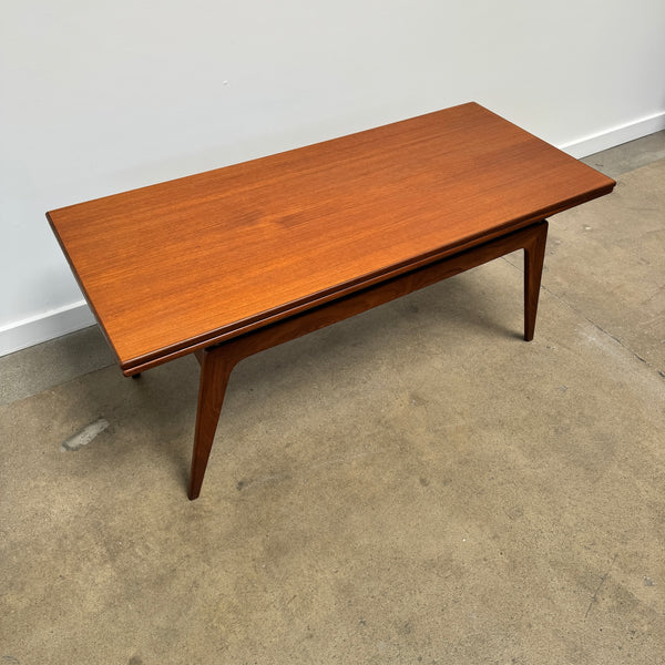 Danish Modern Teak Copenhagen Coffee Table convertible to Dining Table