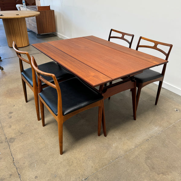 Danish Modern Teak Copenhagen Coffee Table convertible to Dining Table