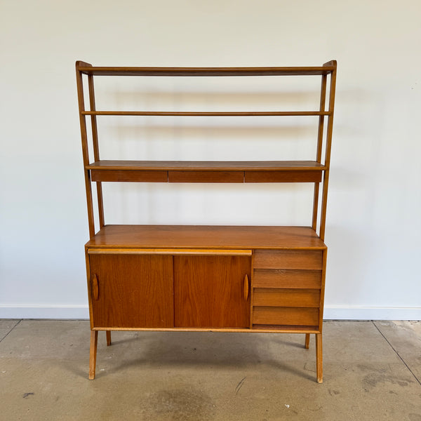 Vintage Swedish Teak Modular shelving with Secretary Desk