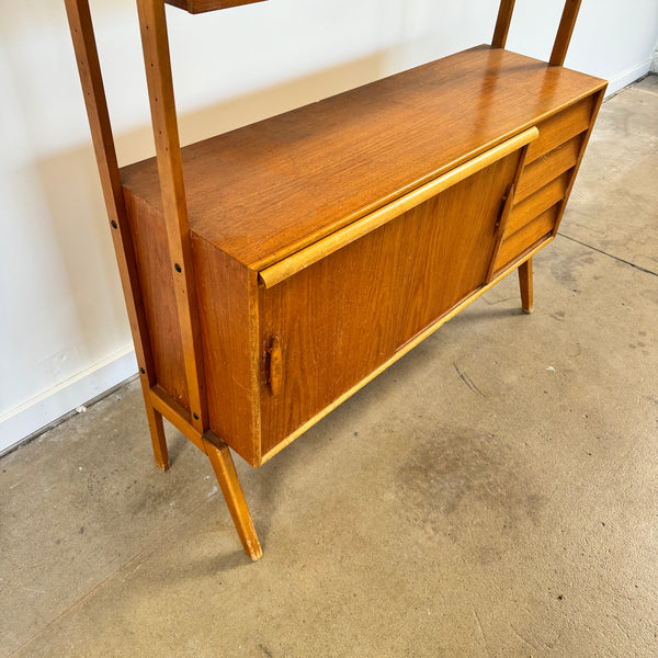 Vintage Swedish Teak Modular shelving with Secretary Desk