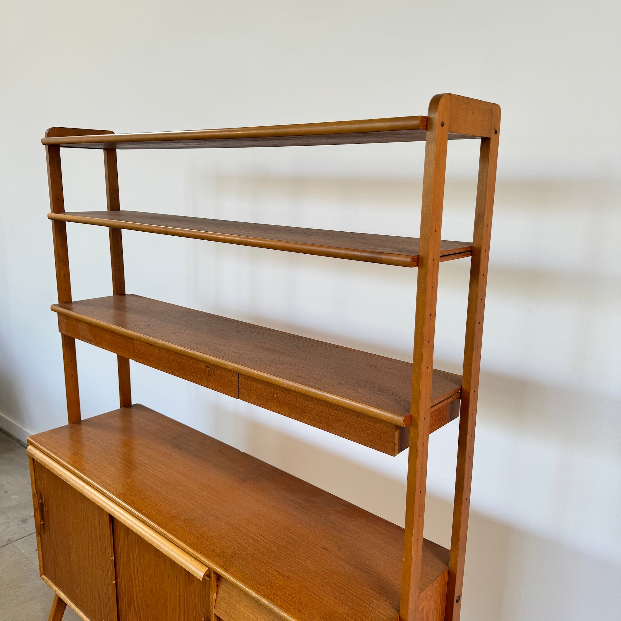 Vintage Swedish Teak Modular shelving with Secretary Desk