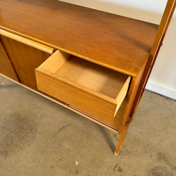 Vintage Swedish Teak Modular shelving with Secretary Desk