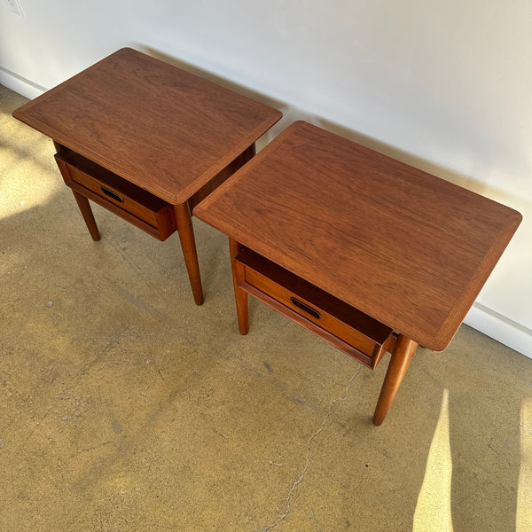 Danish Modern Teak Nightstands by Arne Vodder for Sibast