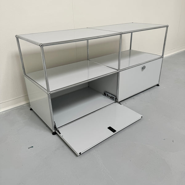 USM Haller 2X2 Light Grey Console (20 Depth)