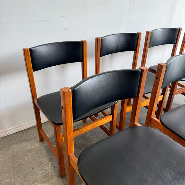 Danish Set of 8 Benny Linden teak dining chairs