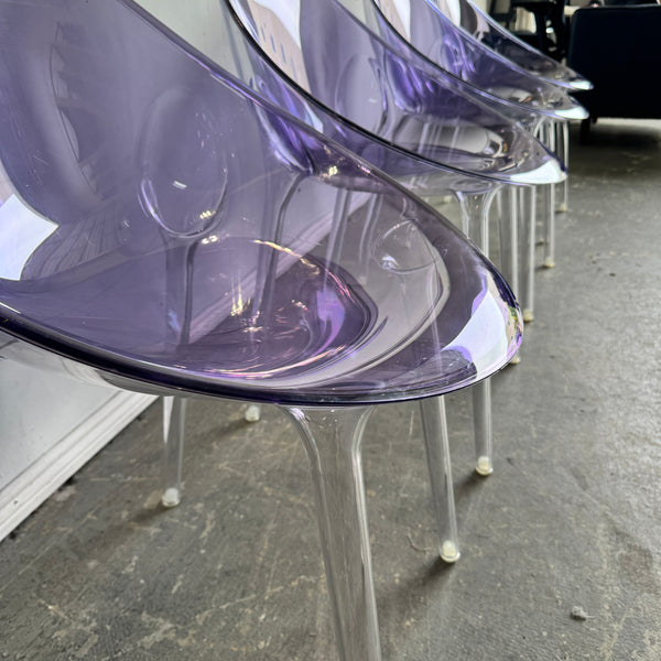 Kartell Set of 8 Mr. Impossible Chai Designed by Philippe Starck