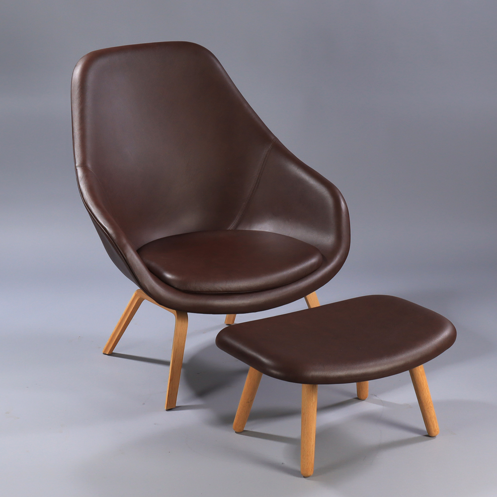 Hay About a lounge chair and leather ottoman