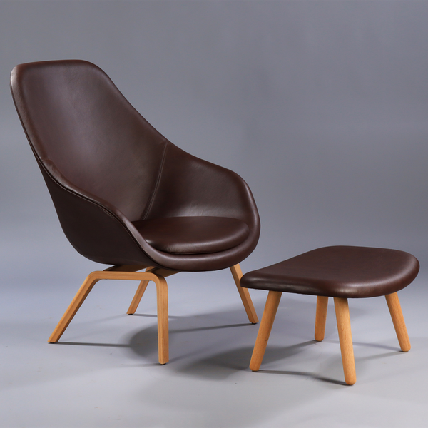 Hay About a lounge chair and leather ottoman