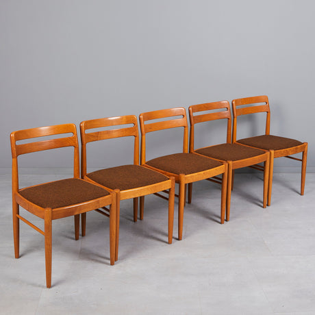 Danish Modern Teakwood H.W. KLEIN. for Bramin Set of 12 dining chairs