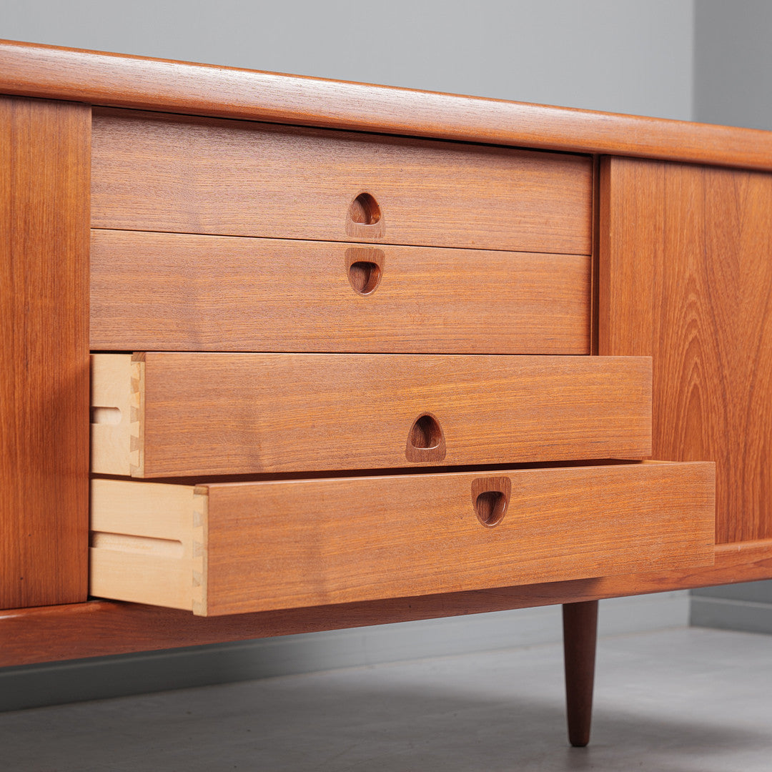 Danish Modern Teak Credenza by H.W. Klein for Bramin