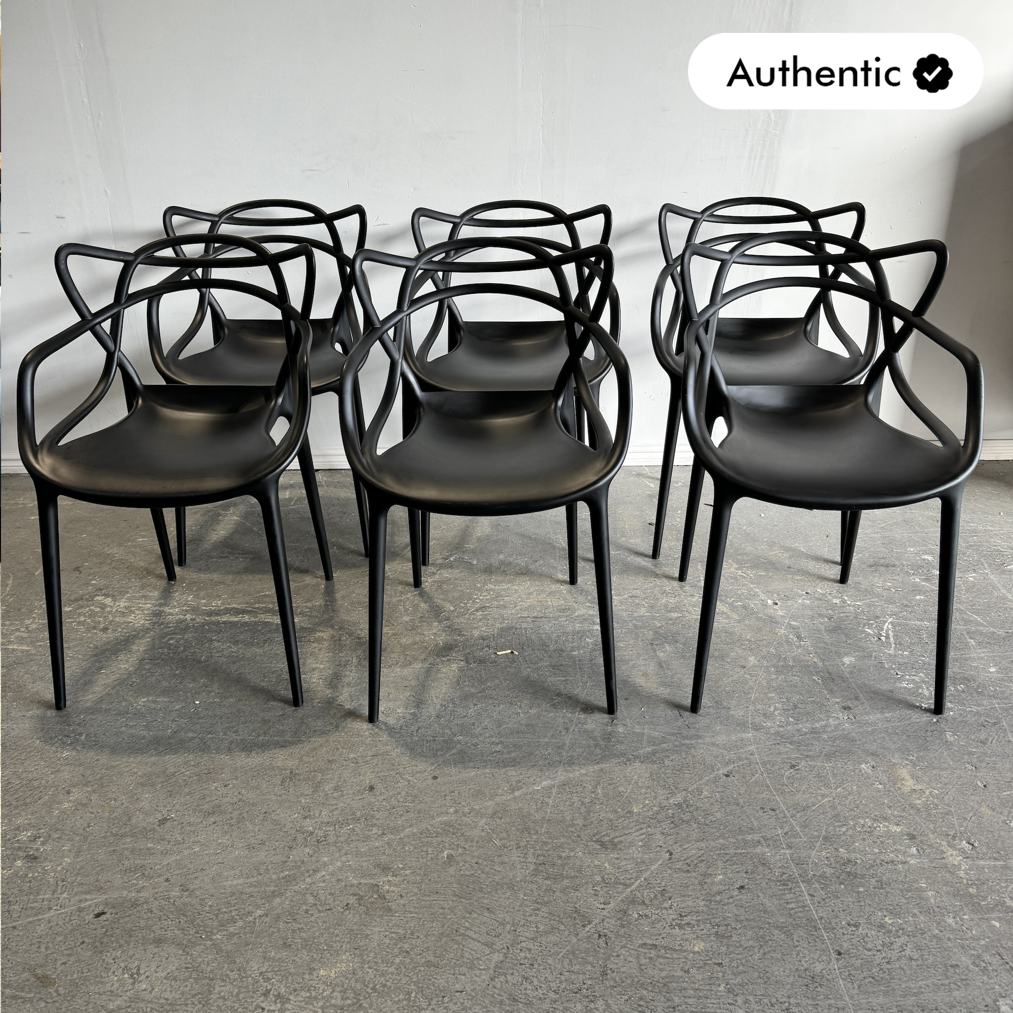 Kartell set of 6 Masters Chair