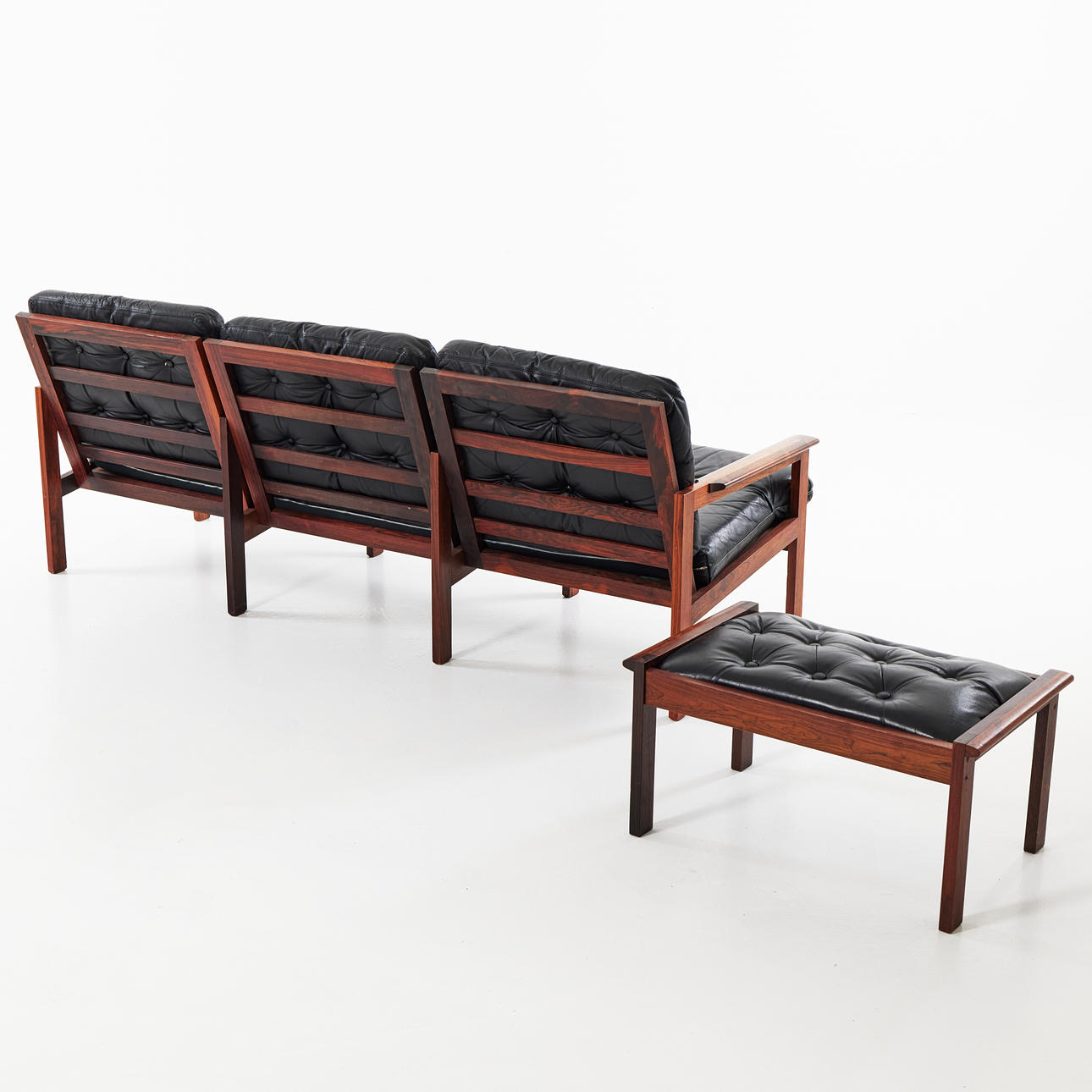 Danish Modern ILLUM WIKKELSØ Rosewood "Capella sofa for Eilersen