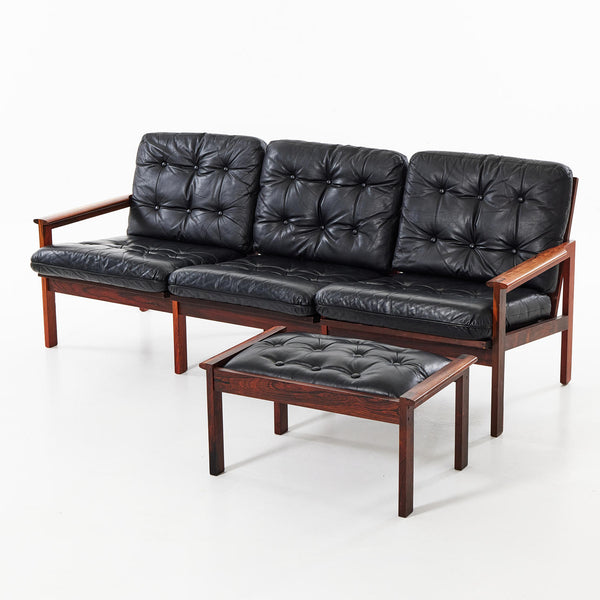 Danish Modern ILLUM WIKKELSØ Rosewood "Capella sofa for Eilersen