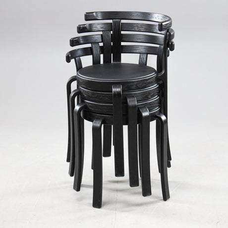 Danish Modern Magnus Olsen All black Model 8000 dining chairs