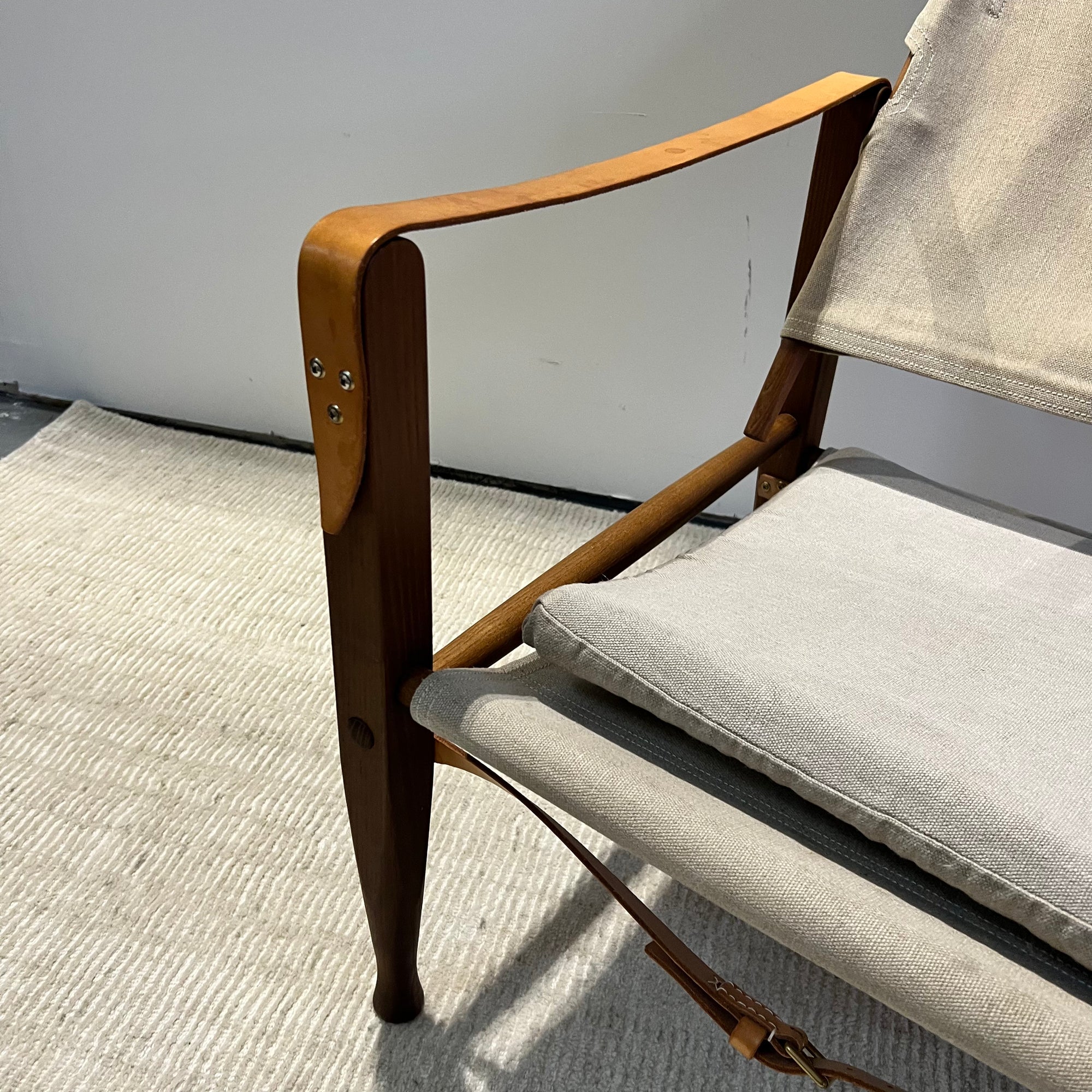 Mid Century Modern Kaare Klint Canvas Safari Chair